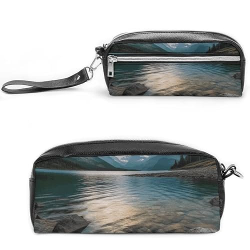 POTSCBVW Glacier National Park Federmäppchen Große Kapazität mit zwei Fächern, Reißverschluss Leder Bleistiftbeutel, Tragbare Reise Kosmetiktasche für Damen Herren POTSCBVW Glacier National Park Federmäppchen Große Kapazität mit zwei Fächern, Reißverschluss Leder Bleistiftbeutel, Tragbare Reise Kosmetiktasche für Damen Herren von POTSCBVW