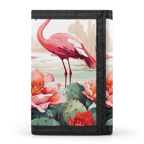 POTSCBVW Grüne Flamingo-Rosen-Blumen, kompakte dreifach gefaltete Geldbörse mit Schlüsselanhänger, leicht und langlebig, für den Außenbereich, Stil, Einheitsgröße, klassisch POTSCBVW Grüne Flamingo-Rosen-Blumen, kompakte dreifach gefaltete Geldbörse mit Schlüsselanhänger, leicht und langlebig, für den Außenbereich, Stil, Einheitsgröße, klassisch von POTSCBVW