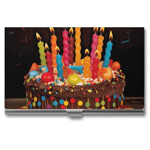 POTSCBVW Happy Birthday Big Cake Visitenkartenhalter, superleicht, tragbar, Aluminiumlegierung, Kreditkarten-Organizer, schmal, professionelles Visitenkartenetui für Büroangestellte, Männer und Frauen POTSCBVW Happy Birthday Big Cake Visitenkartenhalter, superleicht, tragbar, Aluminiumlegierung, Kreditkarten-Organizer, schmal, professionelles Visitenkartenetui für Büroangestellte, Männer und Frauen von POTSCBVW