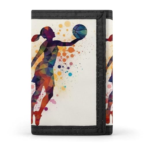 POTSCBVW Kompakte Geldbörse mit Basketball-Muster, dreifach gefaltet, mit Schlüsselanhänger, leicht und langlebig, für den Außenbereich POTSCBVW Kompakte Geldbörse mit Basketball-Muster, dreifach gefaltet, mit Schlüsselanhänger, leicht und langlebig, für den Außenbereich von POTSCBVW