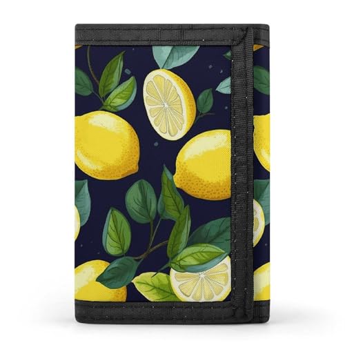 POTSCBVW Lemon Fruit Geldbörse, kompakt, dreifach gefaltet, mit Schlüsselanhänger, leicht und langlebig, für den Außenbereich, Stil, Einheitsgröße, klassisch POTSCBVW Lemon Fruit Geldbörse, kompakt, dreifach gefaltet, mit Schlüsselanhänger, leicht und langlebig, für den Außenbereich, Stil, Einheitsgröße, klassisch von POTSCBVW