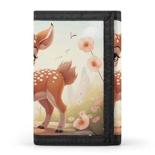 POTSCBVW Lovely Deer Wallet Compact Trifold Wallet with Keychain Lightweight & Durable Purse for Outdoor, Style, One Size, Classic POTSCBVW Lovely Deer Wallet Compact Trifold Wallet with Keychain Lightweight & Durable Purse for Outdoor, Style, One Size, Classic von POTSCBVW