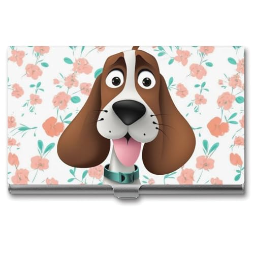 POTSCBVW Lustiger Visitenkartenhalter für Hunde, superleicht, tragbar, Aluminiumlegierung, Kreditkarten-Organizer, schlank, professionelles Visitenkartenetui für Büroangestellte, Männer und Frauen von POTSCBVW