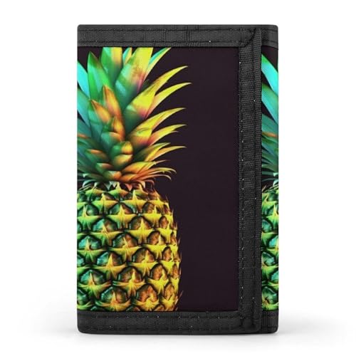 POTSCBVW Pineapple Geldbörse, kompakt, dreifach gefaltet, mit Schlüsselanhänger, leicht und langlebig, für den Außenbereich, Stil, Einheitsgröße, klassisch POTSCBVW Pineapple Geldbörse, kompakt, dreifach gefaltet, mit Schlüsselanhänger, leicht und langlebig, für den Außenbereich, Stil, Einheitsgröße, klassisch von POTSCBVW