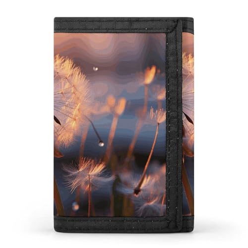 POTSCBVW Pusteblumen-Geldbörse, kompakt, dreifach gefaltet, mit Schlüsselanhänger, leicht und langlebig, für den Außenbereich, Stil, Einheitsgröße, klassisch von POTSCBVW