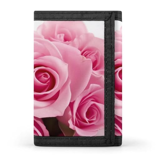 POTSCBVW Rose Geldbörse, kompakt, dreifach gefaltet, mit Schlüsselanhänger, leicht und langlebig, für den Außenbereich, Stil, Einheitsgröße, klassisch POTSCBVW Rose Geldbörse, kompakt, dreifach gefaltet, mit Schlüsselanhänger, leicht und langlebig, für den Außenbereich, Stil, Einheitsgröße, klassisch von POTSCBVW