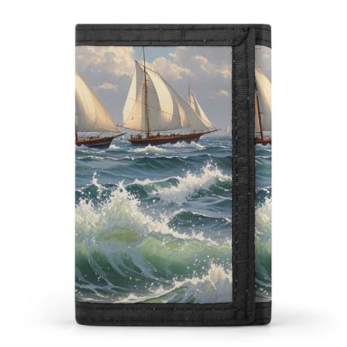 POTSCBVW Sea Sailboat Group Geldbörse, kompakt, dreifach gefaltet, mit Schlüsselanhänger, leicht und langlebig, für Outdoor, Stil, Einheitsgröße, klassisch POTSCBVW Sea Sailboat Group Geldbörse, kompakt, dreifach gefaltet, mit Schlüsselanhänger, leicht und langlebig, für Outdoor, Stil, Einheitsgröße, klassisch von POTSCBVW