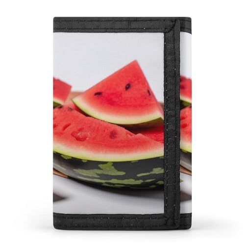 POTSCBVW Slices of Watermelon Geldbörse, kompakt, dreifach gefaltet, mit Schlüsselanhänger, leicht und langlebig, für Outdoor, Stil, Einheitsgröße, klassisch POTSCBVW Slices of Watermelon Geldbörse, kompakt, dreifach gefaltet, mit Schlüsselanhänger, leicht und langlebig, für Outdoor, Stil, Einheitsgröße, klassisch von POTSCBVW