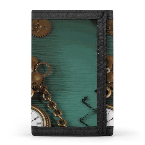 POTSCBVW Steampunk-Geldbörse für Uhren mit Schlüssel und Ketten, kompakt, dreifach gefaltet, mit Schlüsselanhänger, leicht und langlebig, für den Außenbereich POTSCBVW Steampunk-Geldbörse für Uhren mit Schlüssel und Ketten, kompakt, dreifach gefaltet, mit Schlüsselanhänger, leicht und langlebig, für den Außenbereich von POTSCBVW