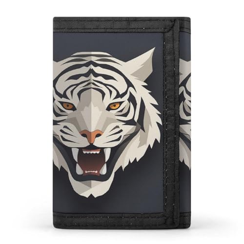 POTSCBVW Tiger Face Geldbörse, kompakt, dreifach gefaltet, mit Schlüsselanhänger, leicht und langlebig, für den Außenbereich, Stil, Einheitsgröße, klassisch POTSCBVW Tiger Face Geldbörse, kompakt, dreifach gefaltet, mit Schlüsselanhänger, leicht und langlebig, für den Außenbereich, Stil, Einheitsgröße, klassisch von POTSCBVW