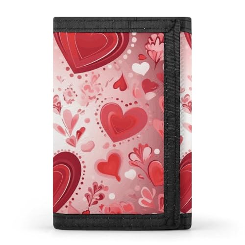 POTSCBVW Valentine Pattern Wallet Compact Trifold Wallet with Keychain Lightweight & Durable Purse for Outdoor, Style, One Size, Classic POTSCBVW Valentine Pattern Wallet Compact Trifold Wallet with Keychain Lightweight & Durable Purse for Outdoor, Style, One Size, Classic von POTSCBVW