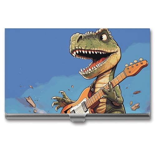 POTSCBVW Visitenkartenhalter mit Dinosaurier-Motiv, superleicht, tragbar, Aluminiumlegierung, Kreditkarten-Organizer, schmal, professionelles Visitenkartenetui für Büroangestellte, Männer und Frauen POTSCBVW Visitenkartenhalter mit Dinosaurier-Motiv, superleicht, tragbar, Aluminiumlegierung, Kreditkarten-Organizer, schmal, professionelles Visitenkartenetui für Büroangestellte, Männer und Frauen von POTSCBVW