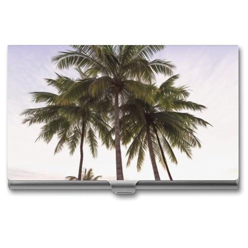 POTSCBVW Visitenkartenhalter mit Palmenmotiv, superleicht, tragbar, Aluminiumlegierung, Kreditkartenorganizer, schlank, professionelles Visitenkartenetui für Büroangestellte, Männer und Frauen POTSCBVW Visitenkartenhalter mit Palmenmotiv, superleicht, tragbar, Aluminiumlegierung, Kreditkartenorganizer, schlank, professionelles Visitenkartenetui für Büroangestellte, Männer und Frauen von POTSCBVW