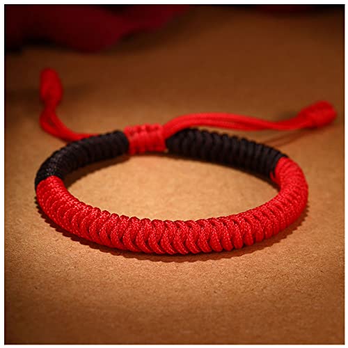 POTUBI Handgefertigte gewebte tibetisch-buddhistische Armbänder for Männer und Frauen, gewebte Knotenarmbänder, Glücksarmbänder mit roten Schnüren for Schutz(Multi Colored_Men) von POTUBI