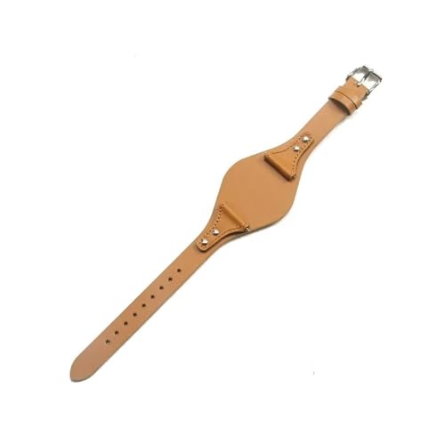 POTUBI Leder passend for ES4114 ES4113 ES3625 ES3616 ES3838 Damen-Uhrenarmbänder, kleines Armband, 18 mm, Rot/Schwarz(Light brown(PW),Rose K1 18mm) von POTUBI