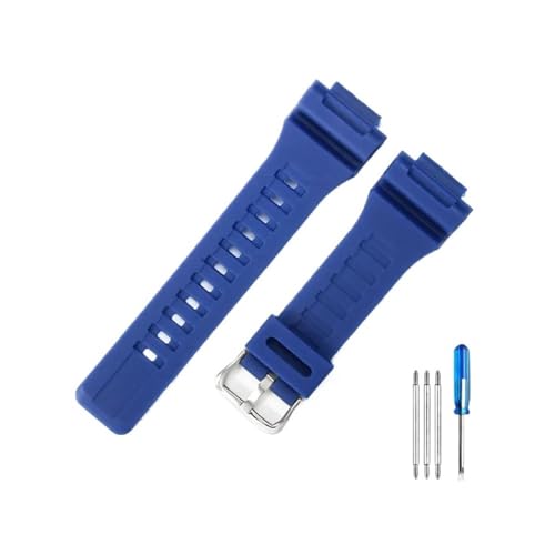 POTUBI Passend for Aqs810-Armband AQ-S810W Uhrenersatzzubehör WC-5208 Gummigehäuse Weiß 5208 Modifiziert(Sky Blue Steel K5) von POTUBI