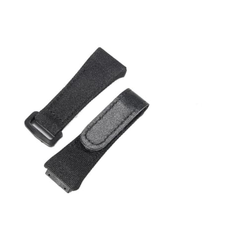 POTUBI Passend for RM50 Rm53, schlichtes Leder, Nylon-Canvas, Herren-Uhrenarmband, 25 mm, Schraubendreher-Uhrenarmbänder(Black(4 Stars Tool)) von POTUBI