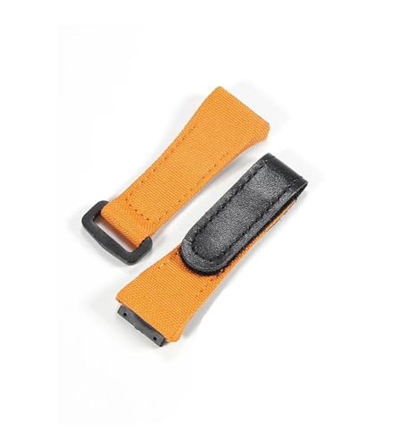 POTUBI Passend for RM50 Rm53, schlichtes Leder, Nylon-Canvas, Herren-Uhrenarmband, 25 mm, Schraubendreher-Uhrenarmbänder(Orange(4 Stars Tool)) von POTUBI