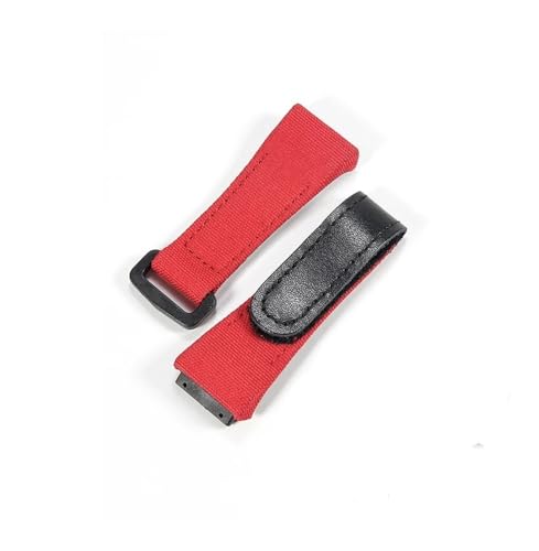 POTUBI Passend for RM50 Rm53, schlichtes Leder, Nylon-Canvas, Herren-Uhrenarmband, 25 mm, Schraubendreher-Uhrenarmbänder(Red(5 Stars Tool)) von POTUBI