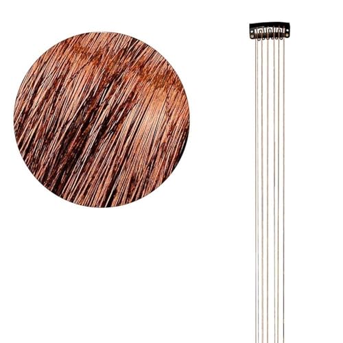 Shiny Threads Glitzer-Lametta-Set, 50 x 3,5 cm, Glitzer-String-Extensions for Damen-Kopfschmuck, DIY-Lametta-Accessoires (blau)(Coffee) von POTUBI