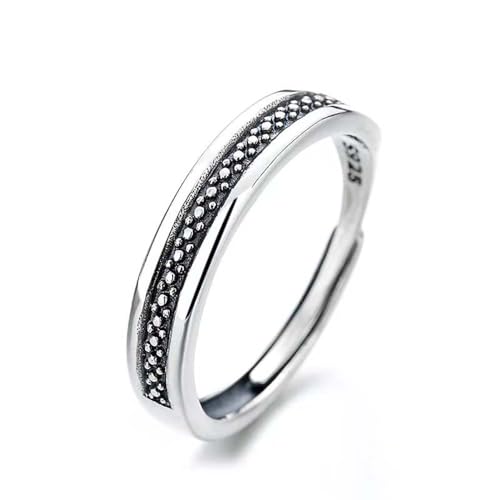 Sterling Silber Bandring for Frauen Männer Retro Zeigefingerring Mode Sterling Silber Ringe Statement Ring Schmuck Geschenke von POTUBI