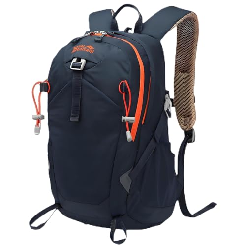 POWER KING Wanderrucksack, 30 l, faltbar, Reiserucksack für Damen und Herren, klein, leicht, verstaubar, Outdoor-Tagesrucksack für Studenten, passend für 15,6 Zoll Laptop (Marineblau), marineblau, 30L von POWER KING