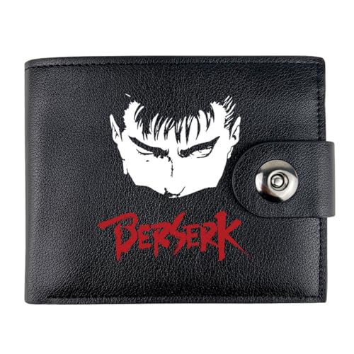 POWERFY Berse-rk Anime Geldtasche, Karikatur Bild Gedruckt Portemonnaie Klein, Kunstleder Kartenetui Geldtasche mit Münzfach, für Geschenkidee(Color:Multicolor 4) von POWERFY