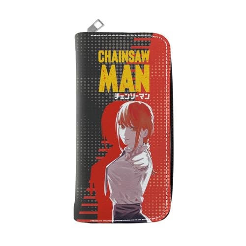 POWERFY Chains-aw Man Anime Wallet, Geldbörse Damen Leder mit Reißverschluss, Schlüsselanhänger Geldtasche (Color:Multicolor 17) von POWERFY