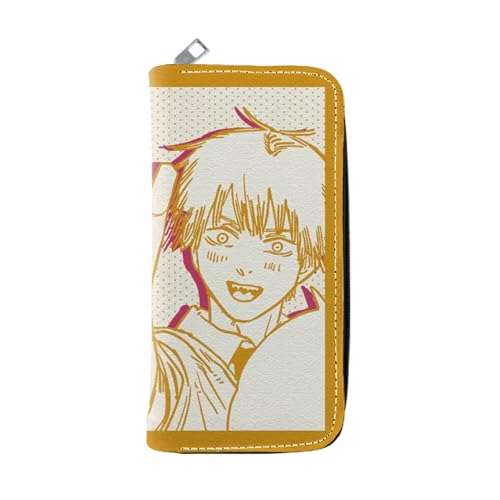 POWERFY Chains-aw Man Anime Wallet, Geldbörse Damen Leder mit Reißverschluss, Schlüsselanhänger Geldtasche (Color:Multicolor 9) von POWERFY