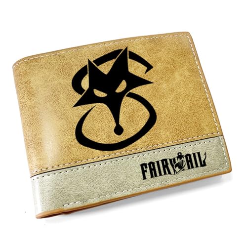 POWERFY FAI-ry TA-il Anime Wallets, Cartoon-Druck Geldbörse Klein, Kunstleder Kreditkartenhalter Brieftasche, für Jungen und Mädchen(Color:Multicolor 7) von POWERFY