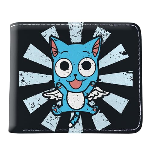 POWERFY FAI-ry TA-il Geldbörse Anime Mittelgroß, Schmale Bi-Fold Kleines Portemonnaie, PU-Leder Kreditkartenetui Wallet Brieftasche, Hält Kleingeld, Ausweis und Münzen(Color:Multicolor 7) von POWERFY