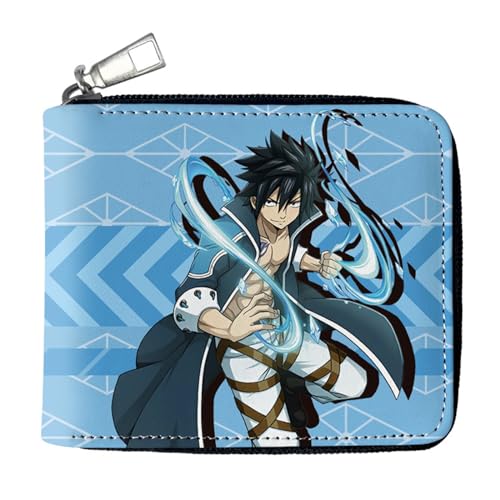 POWERFY FAI-ry TA-il Geldtasche Anime, PU-Leder Münzbörsen mit Reißverschluss, Scheckkartenetui für Teenager und Junge Mädchen(Color:Multicolor 4) von POWERFY