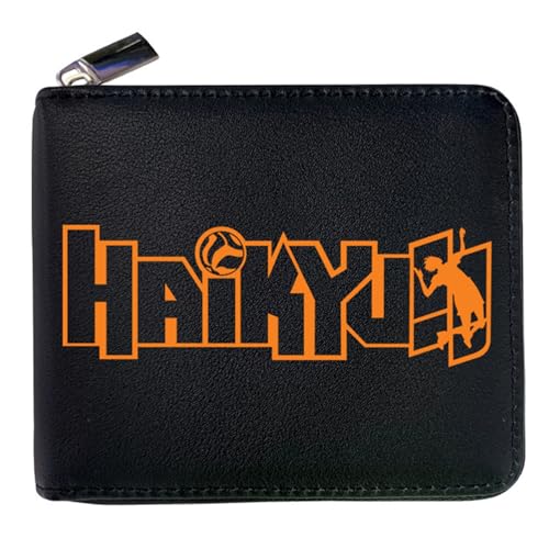 POWERFY Haiky-uu!! Geldbeutel Anime Mittelgroß, Cartoons Bild Gedruckt Leder Geldbörse, Mädchen Geldtasche mit Münzfach und Geldscheinfach(Color:Multicolor 7) von POWERFY