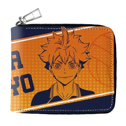 POWERFY Haiky-uu!! Kinder Geldbeutel Jungs, Reißverschluss Portemonnaie Leder, Mädchen Geldtasche mit Münzfach und Geldscheinfach(Color:Multicolor 1) von POWERFY