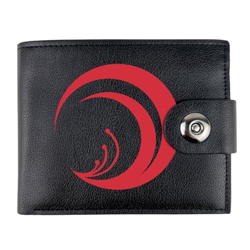 POWERFY Lycor-is Reco-il Kinder Geldbeutel Jungs, Zweifach Gefalteter Portmonee Klein, PU Leder Münzbörse Wallet mit Sichtfenster, Game Fans Teens Geburtstagsgeschenk(Color:Black 6) von POWERFY