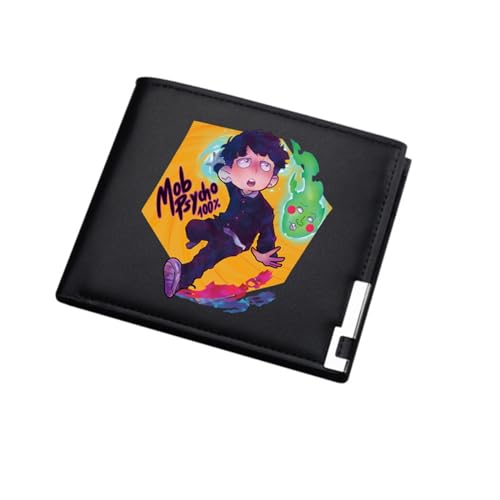 POWERFY M-ob Psyc-ho 100 Geldbeutel Kinder, Schmale Bi-Fold Geldbeutel Klein Damen, Kunstleder Geldbörse Münzbörse Wallet, für Jugend(Color:Multicolor) von POWERFY