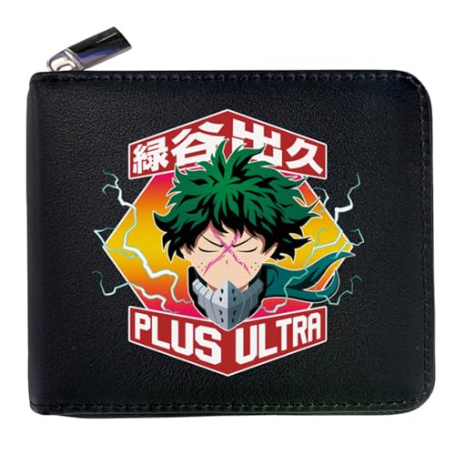 POWERFY My He-ro Academ-ia Anime -Geldbörsen, Praktische Reißverschluss Card Holder Wallet, Mädchen Geldtasche mit Münzfach und Geldscheinfach(Color:Multicolor 3) von POWERFY