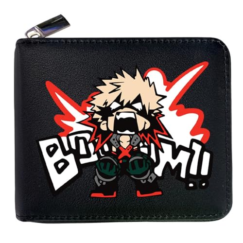 POWERFY My He-ro Academ-ia Anime -Geldbörsen, Praktische Reißverschluss Card Holder Wallet, Mädchen Geldtasche mit Münzfach und Geldscheinfach(Color:Multicolor 6) von POWERFY