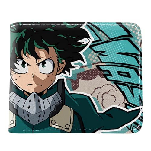 POWERFY My He-ro Academ-ia Geldbörse Anime, Cartoon-Münztasche Kleine Geldbörse, Kunstleder Kreditkartenetui Scheckkartenetui, für Damen Herren Mädchen Jungen(Color:Multicolor 1) von POWERFY