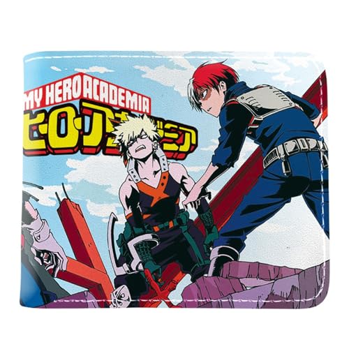 POWERFY My He-ro Academ-ia Geldbörse Anime, Cartoon-Münztasche Kleine Geldbörse, Kunstleder Kreditkartenetui Scheckkartenetui, für Damen Herren Mädchen Jungen(Color:Multicolor 14) von POWERFY