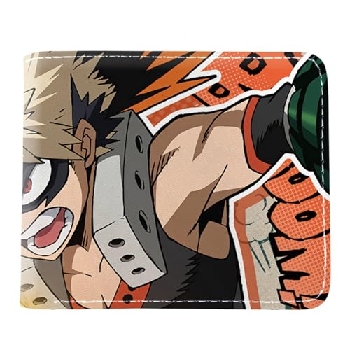 POWERFY My He-ro Academ-ia Geldbörse Anime, Cartoon-Münztasche Kleine Geldbörse, Kunstleder Kreditkartenetui Scheckkartenetui, für Damen Herren Mädchen Jungen(Color:Multicolor 3) von POWERFY