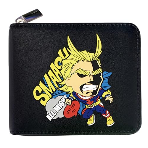 POWERFY My He-ro Academ-ia Geldtasche Anime, Karikatur Charaktere Kunstleder Portemonnaie, Mädchen Geldtasche mit Münzfach und Geldscheinfach(Color:Multicolor 7) von POWERFY