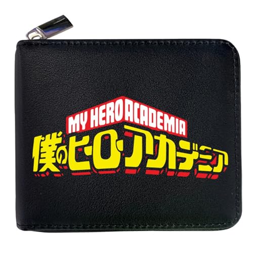 POWERFY My He-ro Academ-ia Portmonee Anime, Leder Geldbörse mit Reißverschluss-Design, Mädchen Geldtasche mit Münzfach und Geldscheinfach(Color:Multicolor 2) von POWERFY