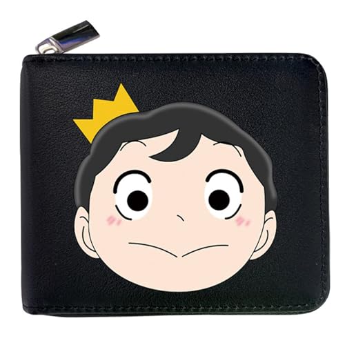 POWERFY Ranki-ng of Kin-gs Anime-Geldbörsen, Praktische Reißverschluss Wallet mit Münzfach, Reisegeldbeutel für Kinder Geld Geldscheinfach und Münzfach(Color:Black 6) von POWERFY