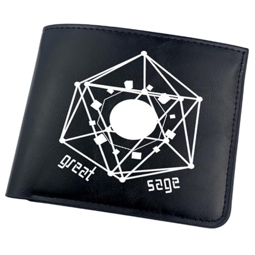 POWERFY That Time I Got Rein-carn-ated As a Slime Anime Wallet, Bifold Kleiner Geldbeutel, PU Leder Geldbörse Brieftasche Wallet, für Kinder Fans(Color:Black 8) von POWERFY