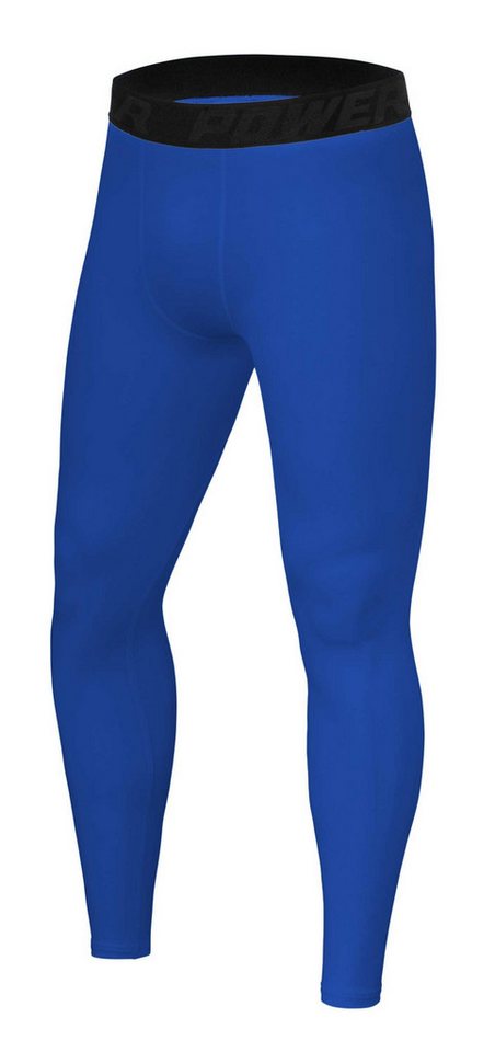 TCA Funktionsleggings PowerLayer Herren Kompressionshose, Sporthose - Leuchtend Blau (1-tlg) von TCA
