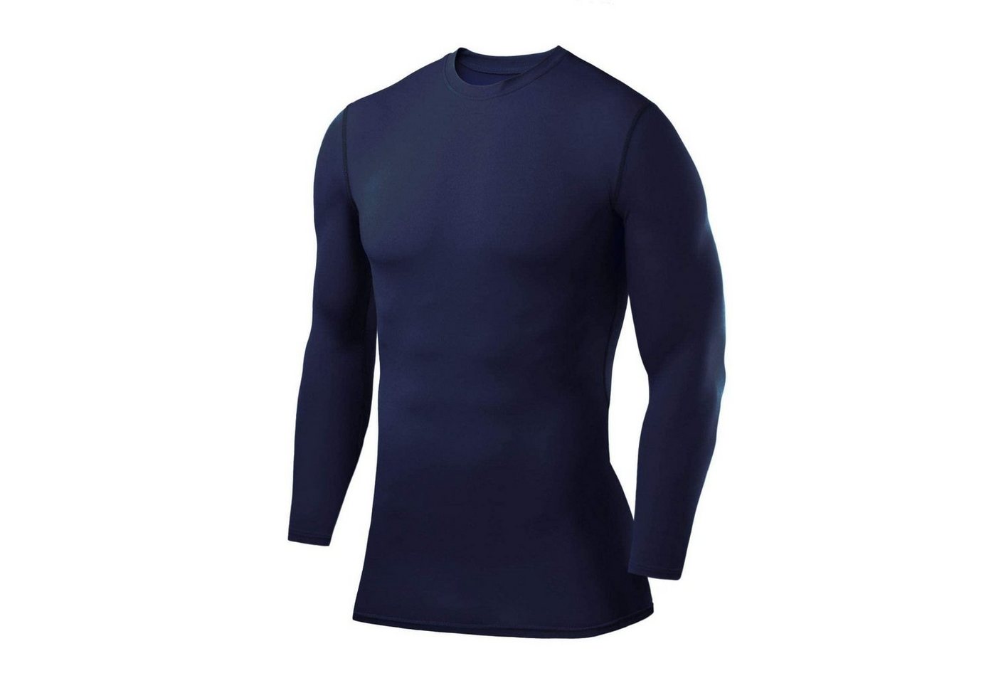 POWERLAYER Langarmshirt PowerLayer Herren Kompressions Shirt Dunkelblau L (1-tlg) von POWERLAYER