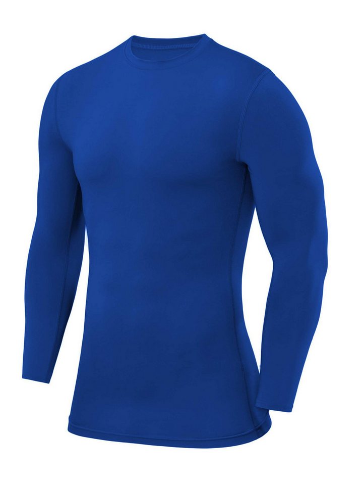 POWERLAYER Langarmshirt PowerLayer Kompressions Shirt Herren - Leuchtend Blau (1-tlg) von POWERLAYER