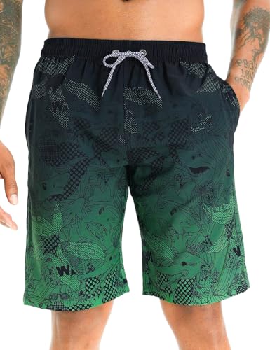 APTRO Herren Badehose Freizeit Short Schnelltrocknend Badeshorts Grün BS023 XL von APTRO