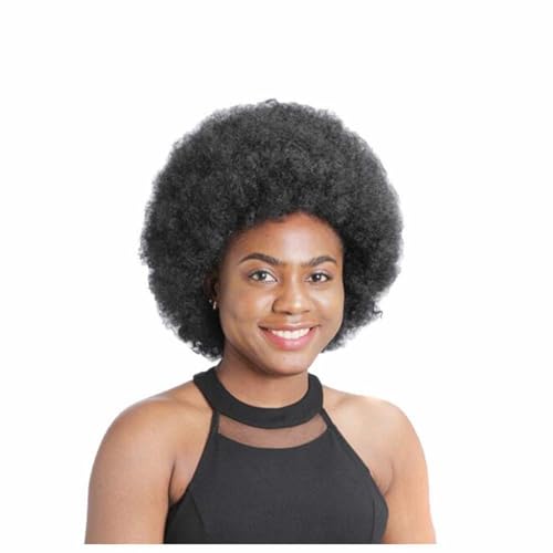 Afro Damen Mode Flauschige Lockige Kurze Perücke Explosion Kopf Haar Perücke Synthetische Tägliche Perücke von POWHA